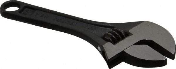 Proto - 1/2" Jaw Capacity, 4" Standard Adjustable Wrench - Steel, Black Finish - Industrial Tool & Supply