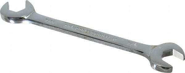 Proto - 7/16" Standard Open End Wrench - 5" OAL, Double End, Chrome Finish, 15° & 60° Head Angle - Industrial Tool & Supply