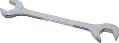 Proto - 1" Standard Open End Wrench - 9-1/2" OAL, Double End, Chrome Finish, 15° & 60° Head Angle - Industrial Tool & Supply