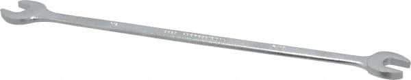 Proto - 7/16" x 1/2" Standard Extra Thin Open End Wrench - 10" OAL, Double End, Satin Finish, 15° Head Angle - Industrial Tool & Supply