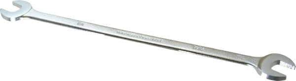 Proto - 1/2" x 9/16" Standard Extra Thin Open End Wrench - 10" OAL, Double End, Satin Finish, 15° Head Angle - Industrial Tool & Supply