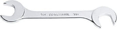 Proto - 15/64" Stubby Open End Wrench - 3" OAL, Double End, Satin Finish, 15° & 75° Head Angle - Industrial Tool & Supply