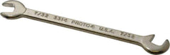 Proto - 7/32" Stubby Open End Wrench - 3" OAL, Double End, Satin Finish, 15° & 75° Head Angle - Industrial Tool & Supply