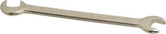 Proto - 1/4" Stubby Open End Wrench - 3" OAL, Double End, Satin Finish, 15° & 75° Head Angle - Industrial Tool & Supply