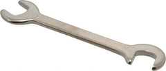 Proto - 1/2" Stubby Open End Wrench - 4-7/16" OAL, Double End, Satin Finish, 15° & 75° Head Angle - Industrial Tool & Supply