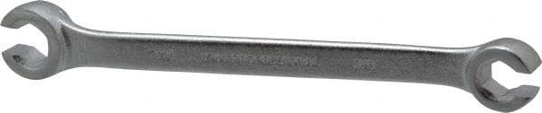 Proto - 3/8 x 7/16", Chrome Finish, Open End Flare Nut Wrench - 6 Points, 6-1/4" OAL, Steel, Double End Head - Industrial Tool & Supply