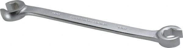 Proto - 13 x 14mm, Chrome Finish, Open End Flare Nut Wrench - 6 Points, 7-1/2" OAL, Steel, Double End Head - Industrial Tool & Supply