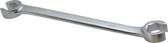 Proto - 15 x 17mm, Chrome Finish, Open End Flare Nut Wrench - 6 Points, 8" OAL, Steel, Double End Head - Industrial Tool & Supply