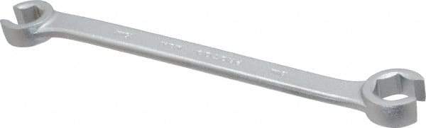 Proto - 16 x 18mm, Chrome Finish, Open End Flare Nut Wrench - 6 Points, 8-13/16" OAL, Steel, Double End Head - Industrial Tool & Supply