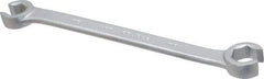 Proto - 16 x 18mm, Chrome Finish, Open End Flare Nut Wrench - 6 Points, 8-13/16" OAL, Steel, Double End Head - Industrial Tool & Supply