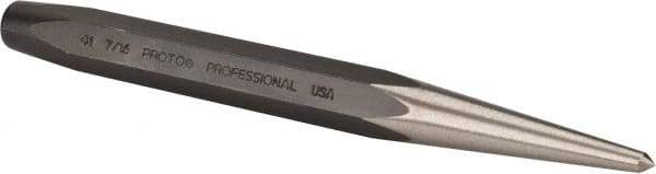Proto - 11/64" Center Punch - 5-1/4" OAL, Steel - Industrial Tool & Supply