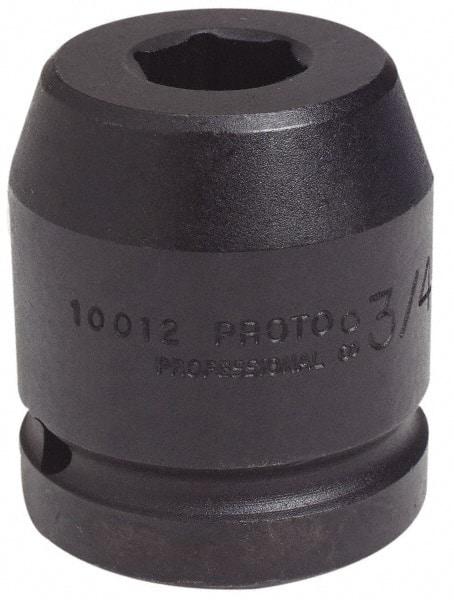 Proto - 1" Drive 4-1/8" Standard Impact Socket - 6 Points, 5-1/2" OAL - Industrial Tool & Supply