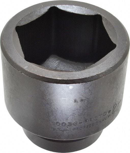 Proto - 1" Drive 2-1/4" Standard Impact Socket - 6 Points, 3-1/4" OAL - Industrial Tool & Supply