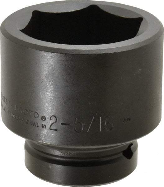 Proto - 1" Drive 2-5/16" Standard Impact Socket - 6 Points, 3-21/64" OAL - Industrial Tool & Supply
