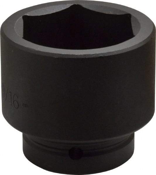 Proto - 1" Drive 2-9/16" Standard Impact Socket - 6 Points, 3-1/2" OAL - Industrial Tool & Supply