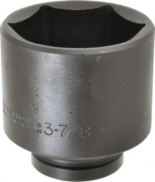 Proto - 1" Drive 3-7/8" Standard Impact Socket - 6 Points, 5" OAL - Industrial Tool & Supply
