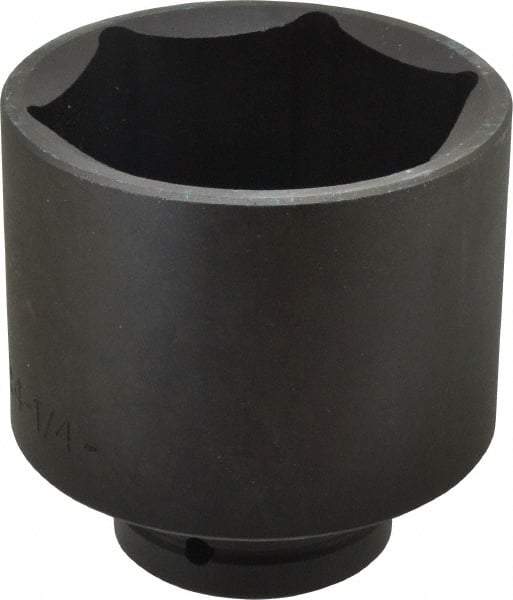Proto - 1" Drive 4-1/4" Standard Impact Socket - 6 Points, 5-1/2" OAL - Industrial Tool & Supply