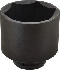 Proto - 1" Drive 4-1/4" Standard Impact Socket - 6 Points, 5-1/2" OAL - Industrial Tool & Supply