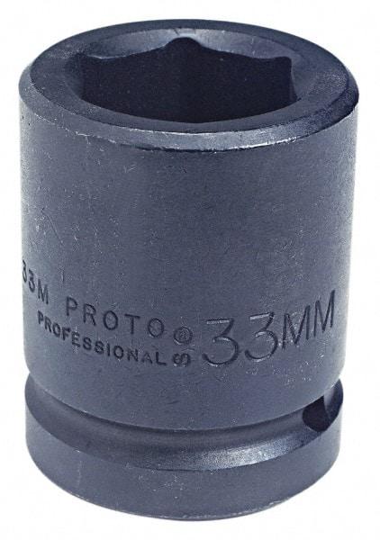 Proto - 1" Drive 4" Standard Impact Socket - 6 Points, 5-1/2" OAL - Industrial Tool & Supply