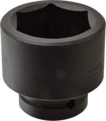 Proto - 1" Drive 60mm Standard Impact Socket - 6 Points, 3-3/8" OAL - Industrial Tool & Supply
