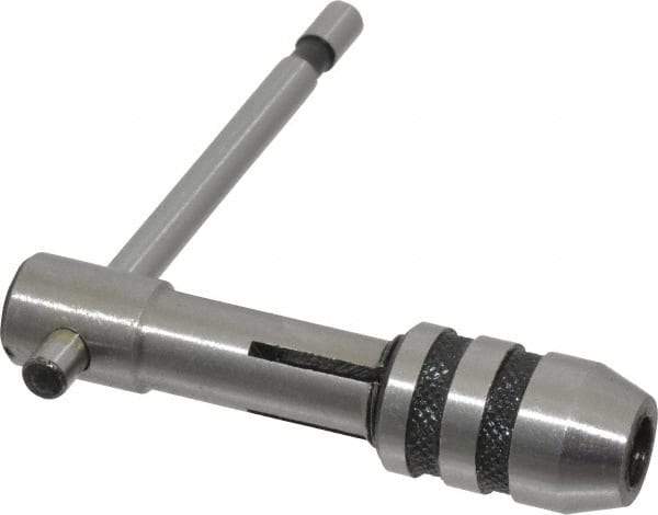 PEC Tools - 5/32 to 1/4" Tap Capacity, T Handle Tap Wrench - 3" Overall Length - Exact Industrial Supply