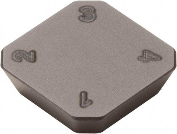 Seco - SEEN42 D16 Grade CBN300 CBN Milling Insert - Uncoated, 1/8" Thick, 1/2" Inscribed Circle, 1/16" Corner Radius - Industrial Tool & Supply