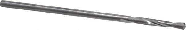 Atrax - #53 135° Spiral Flute Solid Carbide Screw Machine Drill Bit - Bright Finish, Right Hand Cut, 1/2" Flute Length, 1-1/2" OAL, Split Point, Straight Shank - Industrial Tool & Supply