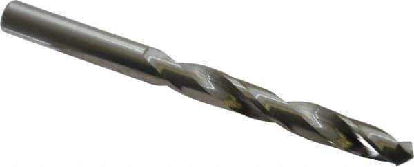 Atrax - 19/64" 118° Solid Carbide Jobber Drill - Bright Finish, Right Hand Cut, Spiral Flute, Straight Shank, 3-3/4" OAL, Standard Point - Industrial Tool & Supply