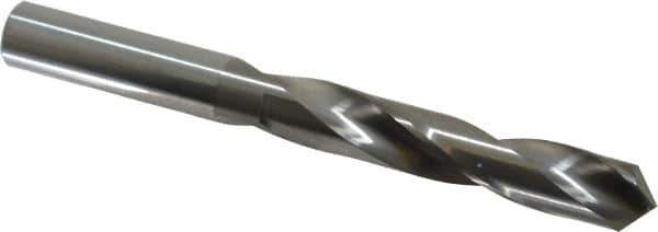 Atrax - 31/64" 118° Solid Carbide Jobber Drill - Bright Finish, Right Hand Cut, Spiral Flute, Straight Shank, 4-3/4" OAL, Standard Point - Industrial Tool & Supply