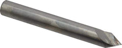 Atrax - 1/4" Head Diam, 1/4" Shank Diam, 1 Flute 60° Solid Carbide Countersink - Bright Finish, 2" OAL, Single End, Straight Shank, Right Hand Cut - Industrial Tool & Supply