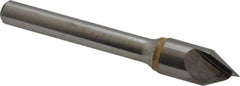 Atrax - 3/8" Head Diam, 1/4" Shank Diam, 1 Flute 60° Solid Carbide Countersink - Bright Finish, 2" OAL, Single End, Straight Shank, Right Hand Cut - Industrial Tool & Supply
