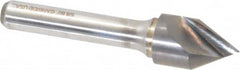 Atrax - 5/8" Head Diam, 3/8" Shank Diam, 1 Flute 60° Solid Carbide Countersink - Industrial Tool & Supply