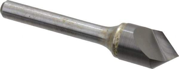 Atrax - 1/2" Head Diam, 1/4" Shank Diam, 1 Flute 82° Solid Carbide Countersink - Bright Finish, 2-1/2" OAL, Single End, Straight Shank, Right Hand Cut - Industrial Tool & Supply