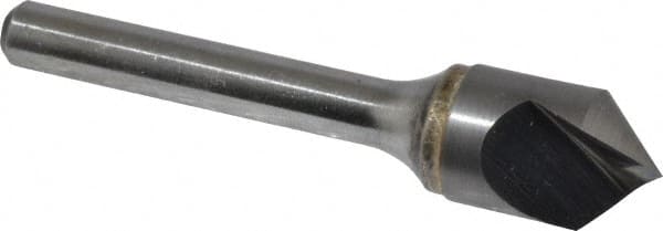 Atrax - 1/2" Head Diam, 1/4" Shank Diam, 1 Flute 90° Solid Carbide Countersink - Industrial Tool & Supply