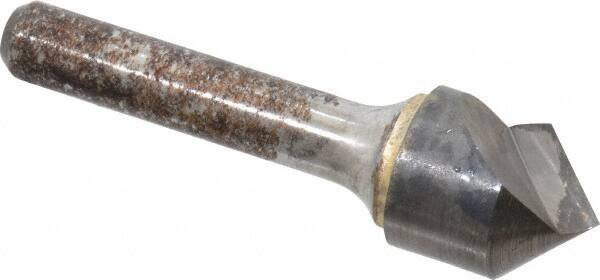 Atrax - 3/4" Head Diam, 3/8" Shank Diam, 1 Flute 90° Solid Carbide Countersink - Bright Finish, 3" OAL, Single End, Straight Shank, Right Hand Cut - Industrial Tool & Supply