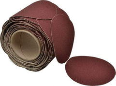 3M - 5" Diam, 80 Grit Ceramic Adhesive PSA Disc - Medium Grade, Red, F Weighted Backing, Flexible, Use with Random Orbital Sanders - Industrial Tool & Supply