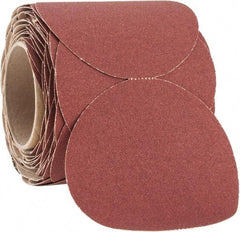 3M - 5" Diam, 100 Grit Ceramic Adhesive PSA Disc - Fine Grade, Red, F Weighted Backing, Flexible, Use with Random Orbital Sanders - Industrial Tool & Supply