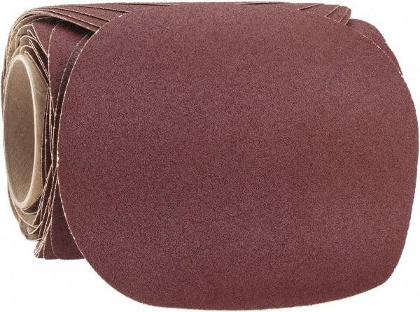 3M - 8" Diam, 80 Grit Ceramic Adhesive PSA Disc - Medium Grade, Red, F Weighted Backing, Flexible, Use with Random Orbital Sanders - Industrial Tool & Supply