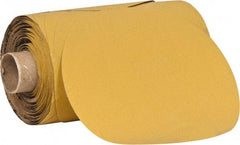 3M - 5" Diam, 220 Grit Aluminum Oxide Adhesive PSA Disc - Very Fine Grade, Gold, Polyester Backing, Flexible, Use with Random Orbital Sanders - Industrial Tool & Supply