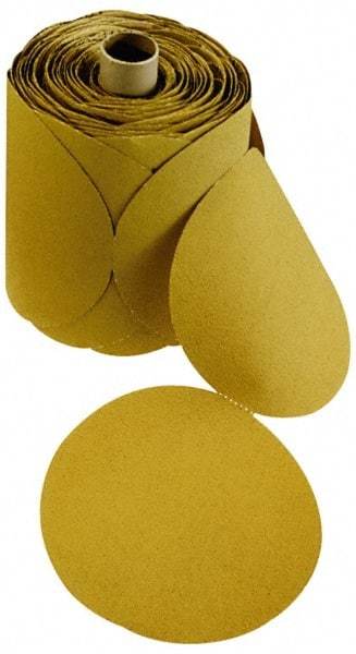 3M - 5" Diam, 150 Grit Ceramic Adhesive PSA Disc - Very Fine Grade, Blue, J Weighted Backing, Flexible, Use with Random Orbital Sanders - Industrial Tool & Supply