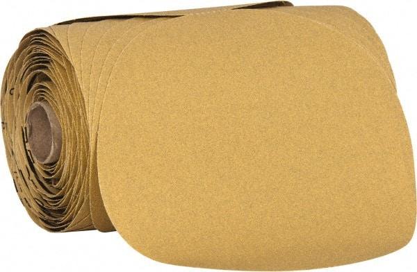 3M - 6" Diam, 120 Grit Aluminum Oxide Adhesive PSA Disc - Fine Grade, Yellow, C Weighted Backing, Flexible, Use with Random Orbital Sanders - Industrial Tool & Supply