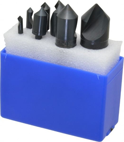 M.A. Ford - 7 Piece, 3/16 to 1" Head Diam, 82° Included Angle, Single End Countersink Set - Industrial Tool & Supply