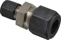 Parker - 1/2 x 1/4" OD, Stainless Steel Union - 13/16" Hex, Comp x Comp Ends - Industrial Tool & Supply