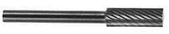 SGS Pro - 1/4" Cut Diam, 1/8" Shank Diam, Cylinder with End Cut Head Single Cut Burr - Carbide, End Cut End, 3/16" LOC, 1-11/16" OAL - Industrial Tool & Supply