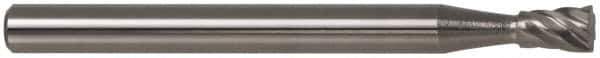 Atrax - 3/8" Cut Diam, 1/4" Shank Diam, Inverted Cone Head Single Cut Burr - Carbide, Flat End, 3/8" LOC, 2-1/4" OAL - Industrial Tool & Supply