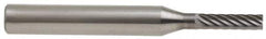 Atrax - 1/8" Cut Diam, 1/4" Shank Diam, Cylinder with End Cut Head Single Cut Burr - Carbide, End Cut End, 1/2" LOC, 2" OAL - Industrial Tool & Supply