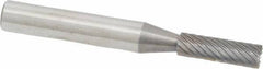 Atrax - 3/16" Cut Diam, 1/4" Shank Diam, Cylinder with End Cut Head Single Cut Burr - Carbide, End Cut End, 5/8" LOC, 2" OAL - Industrial Tool & Supply