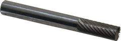 Atrax - 1/4" Cut Diam, 1/4" Shank Diam, Cylinder with End Cut Head Single Cut Burr - Carbide, End Cut End, 5/8" LOC, 2" OAL - Industrial Tool & Supply