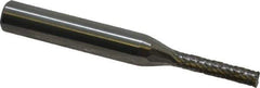 Atrax - 1/8" Cut Diam, 1/4" Shank Diam, Cylinder with End Cut Head Double Cut Burr - Carbide, End Cut End, 1/2" LOC, 2" OAL - Industrial Tool & Supply