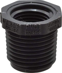 Value Collection - 1/2 x 3/8" PVC Plastic Pipe Reducer Bushing - Schedule 80, MIPT x FIPT End Connections - Industrial Tool & Supply